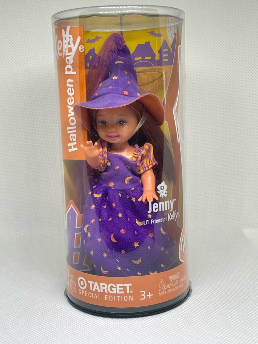 Barbie Kelly Jenny As A Witch Halloween Party Doll Mattel NIB NWT Purple Dress